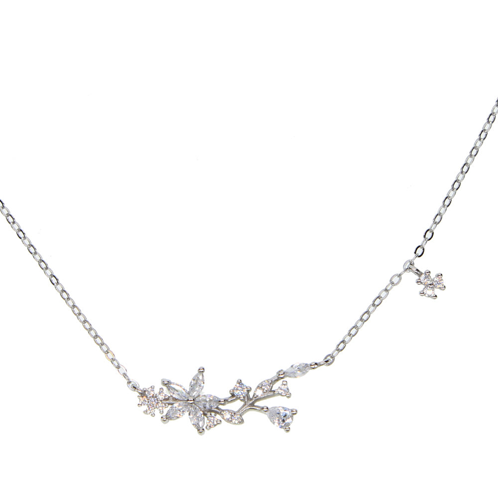new arrive dainty delicate four clover lucky girl chain c clover charm 100% 925 sterling silver choker chain silver necklace