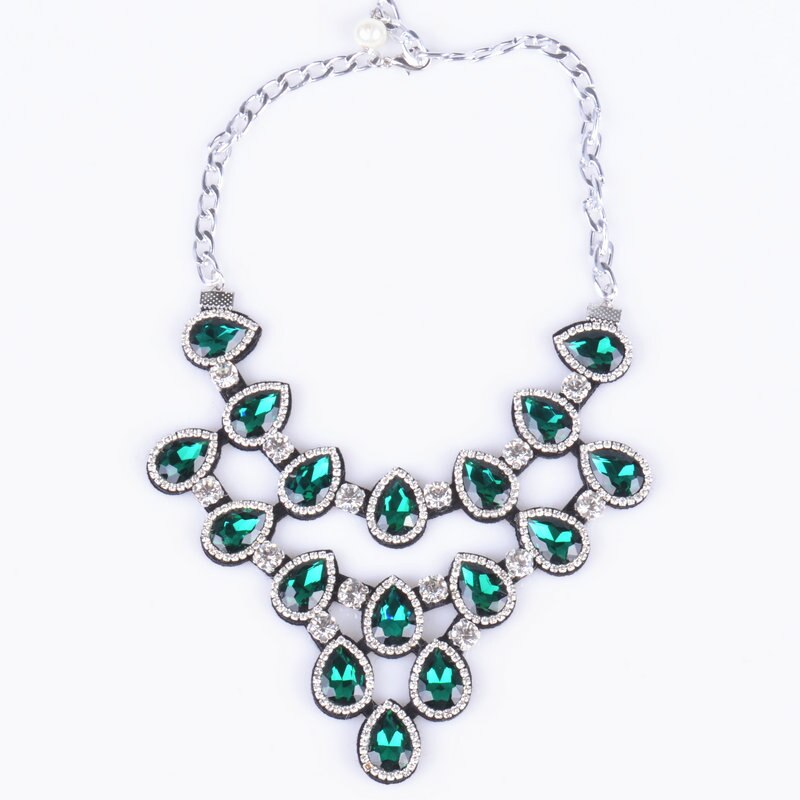 arrived handmade crystal  romantic style collier necklace & water drop  Colourful trendy choker collar necklaces for women
