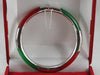 new design 57MM red mixed green Jade round bangle bracelet