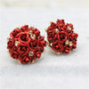 design brand jewelry rose flower Summer style stud earring gold Happy marriage earring for women gift