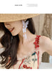 design exaggerated jewelry long white butterfly earrings bohemian tassel holiday party earrings for women gift