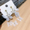 design exaggerated jewelry long white butterfly earrings bohemian tassel holiday party earrings for women gift