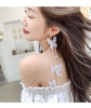 design exaggerated jewelry long white butterfly earrings bohemian tassel holiday party earrings for women gift