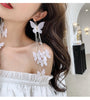 design exaggerated jewelry long white butterfly earrings bohemian tassel holiday party earrings for women gift