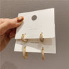 design jewelry exquisite copper inlaid zircon small hoop earrings simple temperament geometric female daily earrings