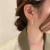 design jewelry exquisite copper inlaid zircon small hoop earrings simple temperament geometric female daily earrings