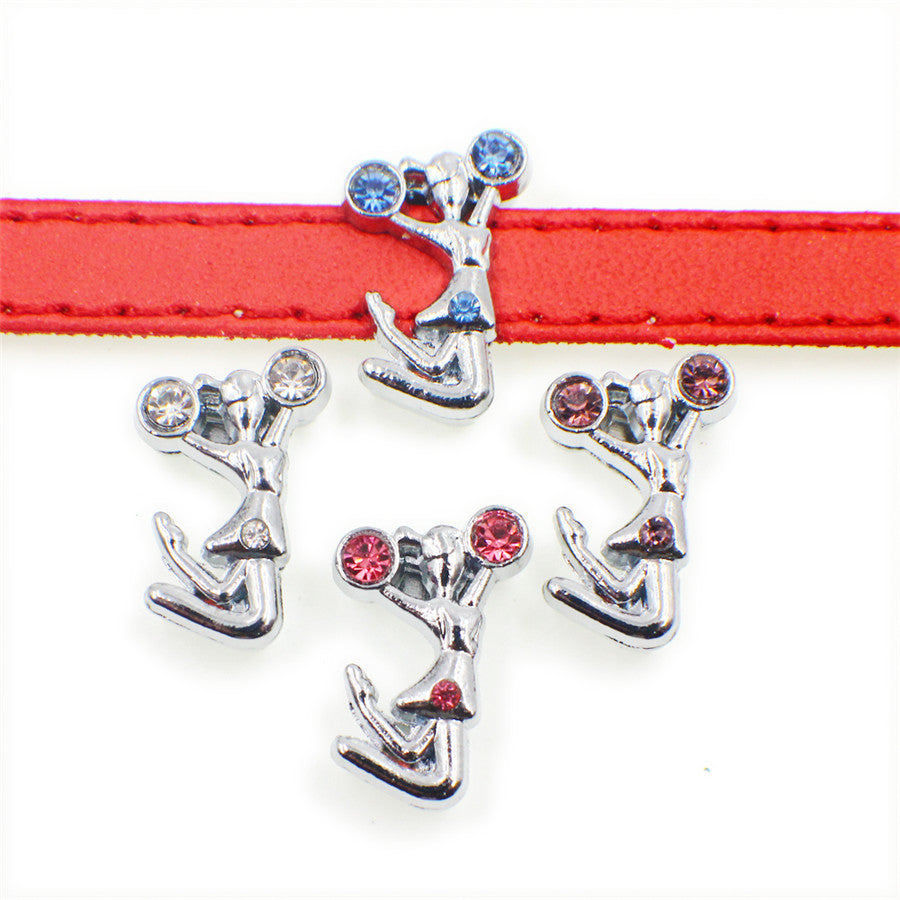 s 20 styles for your choice ! 5pcs panda colorful slide charms Jewelry Finding fit 8mm wristband pet collar key chain