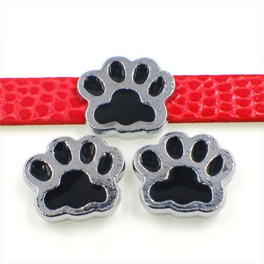 s 20 styles for your choice ! 5pcs panda colorful slide charms Jewelry Finding fit 8mm wristband pet collar key chain