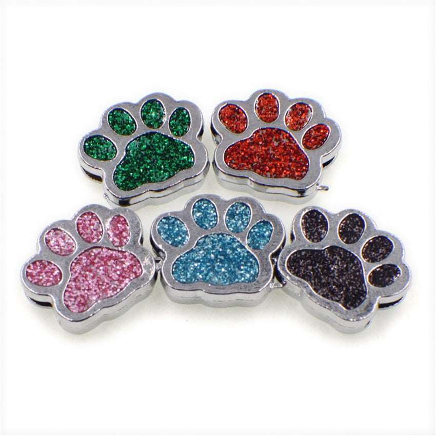 s 20 styles for your choice ! 5pcs panda colorful slide charms Jewelry Finding fit 8mm wristband pet collar key chain