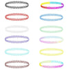 newest  12Pcs/Set Stretch Tattoo Rainbow Necklace Punk Gothic Elastic Choker Retro Punk Tattoo Necklace