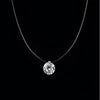 nvisible Choker Crystal Necklace for Women Pendants Neck Zircon Fish Line Clavicle Chain Lady Feminino Collar Beach Bar Light