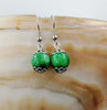 one pair pearl gr near round 10-11mm+flower hook earrings   beads nature