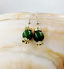 one pair pearl gr near round 10-11mm+flower hook earrings   beads nature