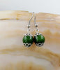 one pair pearl gr near round 10-11mm+flower hook earrings   beads nature