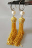 one pair pearl white near round 7-8mm tassel hook earrings   beads nature