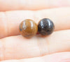 one pair red/green/blue/yellow/pink/purple/red/black/tiger jasper round stud earrings round 10mm   beads nature