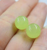 one pair red/green/blue/yellow/pink/purple/red/black/tiger jasper round stud earrings round 10mm   beads nature