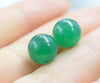 one pair red/green/blue/yellow/pink/purple/red/black/tiger jasper round stud earrings round 10mm   beads nature