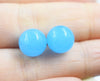 one pair red/green/blue/yellow/pink/purple/red/black/tiger jasper round stud earrings round 10mm   beads nature