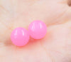 one pair red/green/blue/yellow/pink/purple/red/black/tiger jasper round stud earrings round 10mm   beads nature