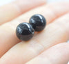 one pair red/green/blue/yellow/pink/purple/red/black/tiger jasper round stud earrings round 10mm   beads nature