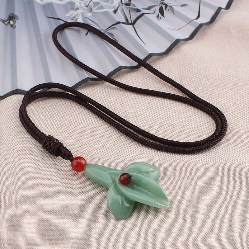 orchid flowers Nature stone pendant jewelry Ethnic  Nepal vintage exotic necklace for women