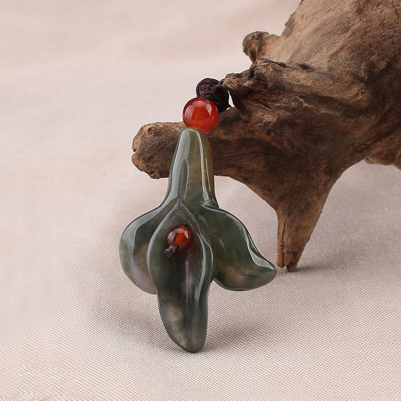 orchid flowers Nature stone pendant jewelry Ethnic  Nepal vintage exotic necklace for women
