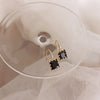 orea jewelry exquisite elegant simple square zircon earrings daily wild earrings for women gift