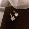 orea jewelry exquisite elegant simple square zircon earrings daily wild earrings for women gift