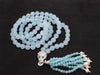 pearl and blue orange light blue color jade round 8mm leopard clasp necklace 35inch   beads nature woman 2020