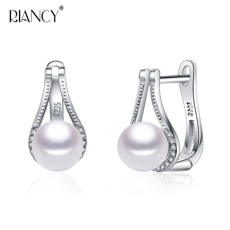 pearl jewelry natural Five colors pearl earrings freshwater pearl earring for women 925 sterling silver ,new trendy clip earring