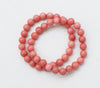 pink jade round 6/8/10mm bracelet 7.5inch   beads nature