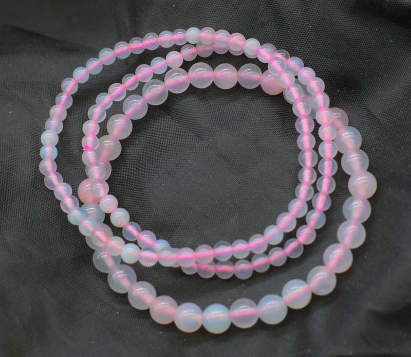 pink multicolor agate round 4/6/8/10/12/14mm bracelet 7.5inch   beads nature