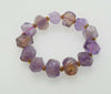 pink sunstone/lemon quartz/pink/white/prehnite faceted 13*18mm baroque bracelet 7.5inch   beads nature gemstone