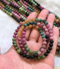 promotion sale Wholesale prices 100% Natural 6.8mm multicoloured Tourmaline Crystal Beads Bracelet