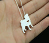 pug necklace dog necklace pug jewelry golden colors plated