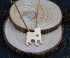 pug necklace dog necklace pug jewelry golden colors plated