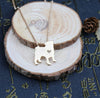 pug necklace dog necklace pug jewelry golden colors plated