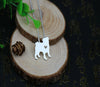 pug necklace dog necklace pug jewelry golden colors plated