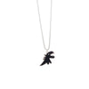 punk  Alloy Cartoon Dinosaur Pendant Necklace for Women Men O-shape Chains on The Neck Couple Chain Necklaces Grunge Jewelry