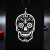 punk hip hop Mexican tattoo skull pendant necklace charm men women skeleton imitation pearl necklace jewelry sale