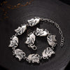 pure silver matte plutus cat lady style restoring ancient ways of high-grade joker silver bracelet   agents
