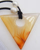 red agate triangle 18inch pendant 45mm pearl necklace   beads nature