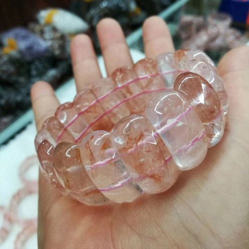 red crystal quartz stone beads bracelet natural gemstone bracelet DIY jewelry for woman for gift   !