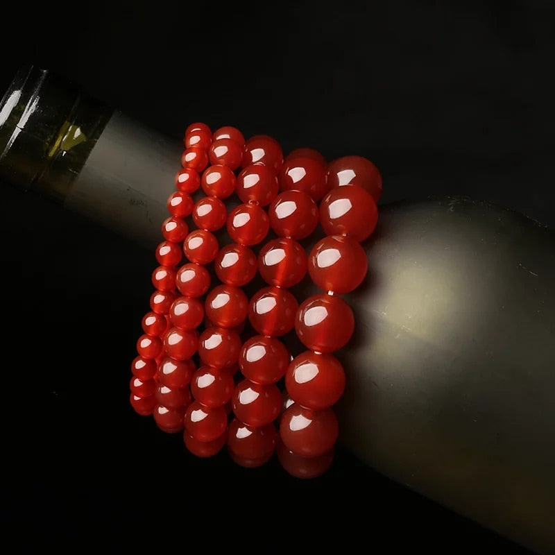 red jade round 4/6/8/10/12/14/16/18mm bracelet 7.5inch   beads nature freeshipping gift