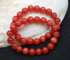 red/pink/green /blue cateye agate round 10mm bracelet 7.5inch   beads nature FPPJ