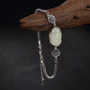 restoring ancient ways is Thai silver inlaid hetian jade white jade bracelet   flower lady high-grade joker