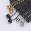 rock jewelry for neck gifts for black barbell necklace mens stainless steel gold chain necklace pendant male accessories