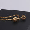 rock jewelry for neck gifts for black barbell necklace mens stainless steel gold chain necklace pendant male accessories