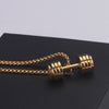 rock jewelry for neck gifts for black barbell necklace mens stainless steel gold chain necklace pendant male accessories